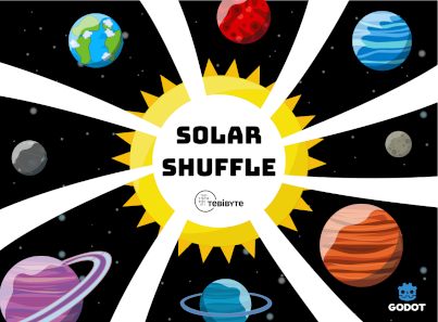 screenshot of the game solar shuffle, showing some planets floating in space